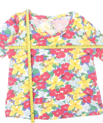 Womens UK Size 12 Weird Fish Multicoloured Basic T-Shirt