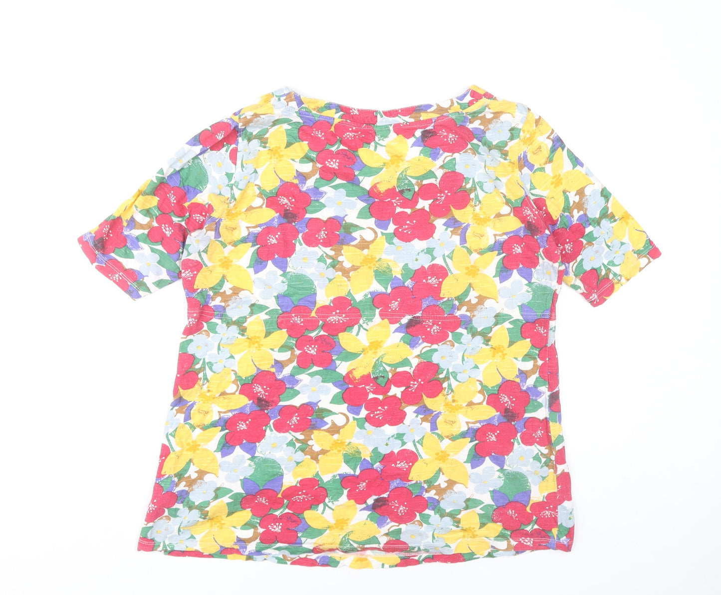 Womens UK Size 12 Weird Fish Multicoloured Basic T-Shirt