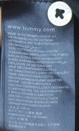 Tommy Hilfiger Men’s Black Polo Shirt M Slim Fit Long Sleeve Cotton