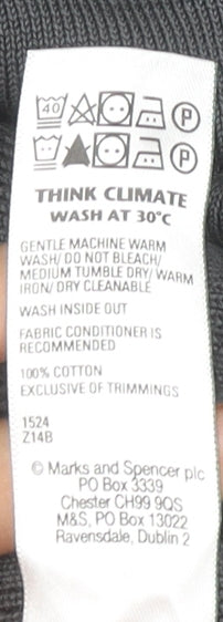 Marks and Spencer Autograph Men’s Grey 3XL Long Sleeve Cotton Polo Shirt