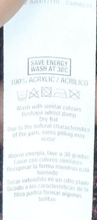 Topman Men’s Purple Chunky-Knit Acrylic Pullover Jumper Size M