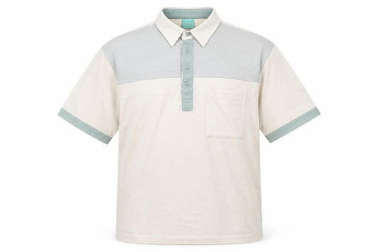 Front view of Canda Men’s Beige Polo Shirt M Short Sleeve Cotton Casual