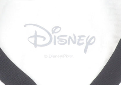 Womens UK Size L Disney White Ringer T-Shirt