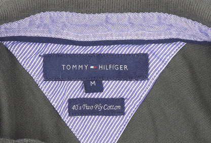 Tommy Hilfiger Men’s Green Polo Shirt M Cotton Short Sleeve