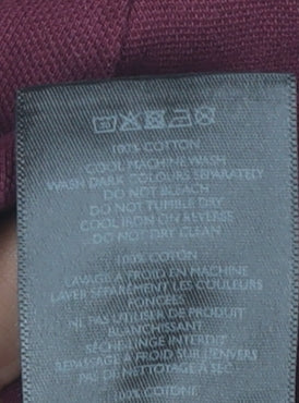 Pretty Green Men’s Red Polo Shirt M Cotton Casual Short Sleeve