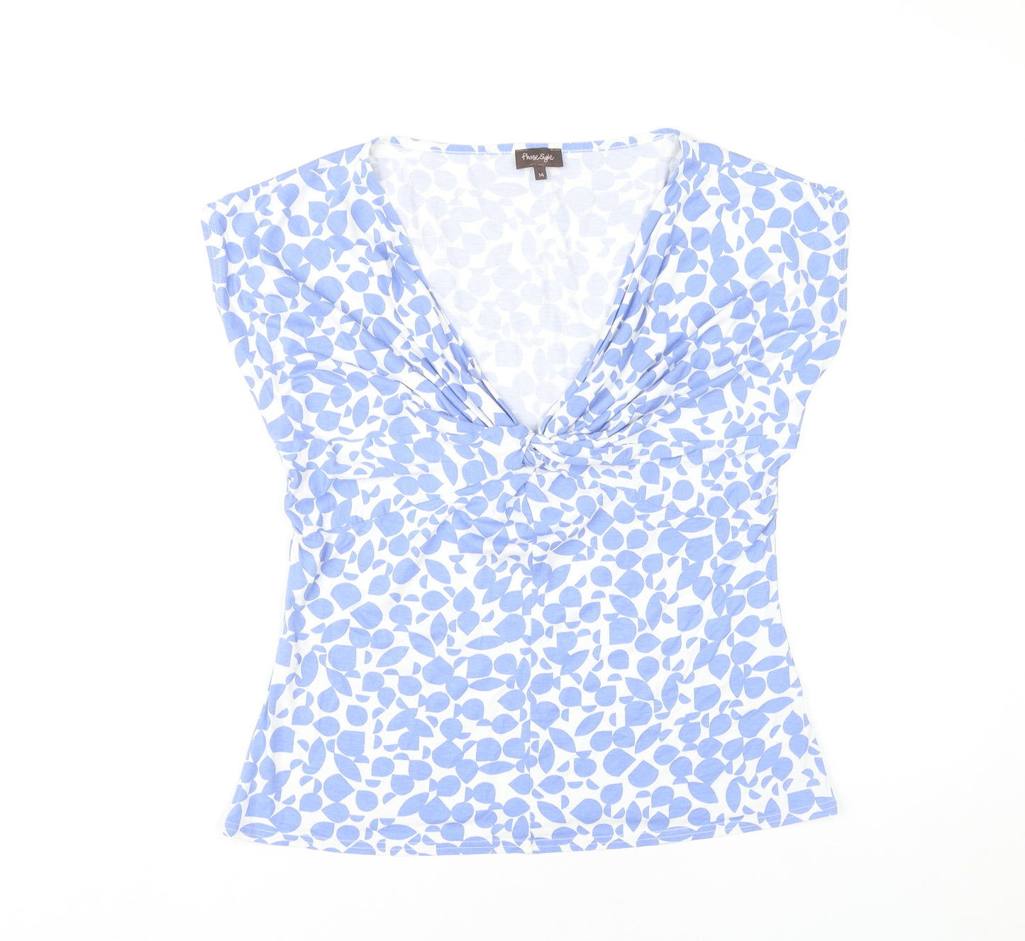 Womens UK Size 14 Phase Eight Blue Wrap Blouse