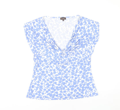 Womens UK Size 14 Phase Eight Blue Wrap Blouse