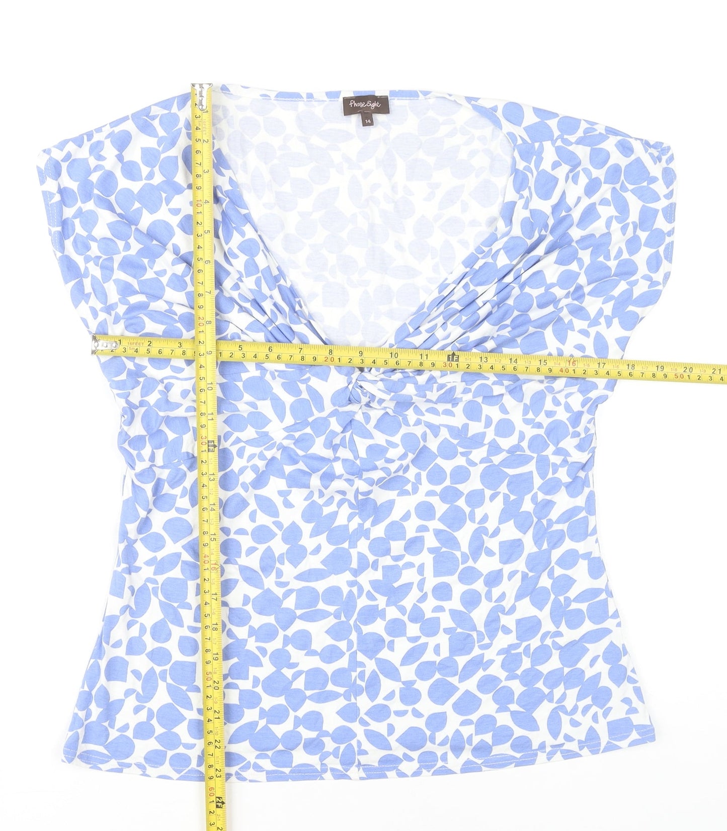 Womens UK Size 14 Phase Eight Blue Wrap Blouse