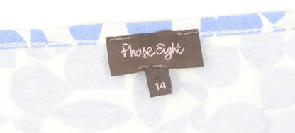 Womens UK Size 14 Phase Eight Blue Wrap Blouse