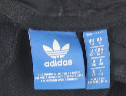 Adidas Womens Blue Cotton Pullover Hoodie Size 10 Long Sleeve