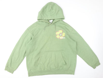Mens UK Size XL H&M Green Pullover Hoodie