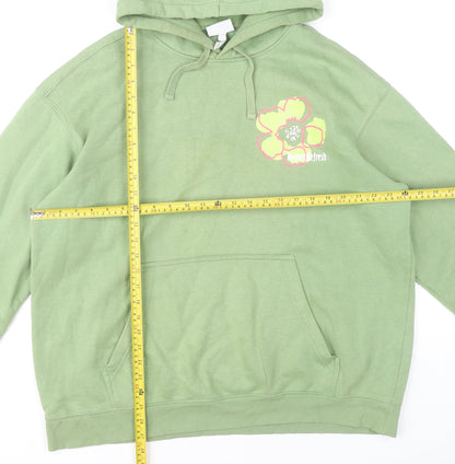 Mens UK Size XL H&M Green Pullover Hoodie