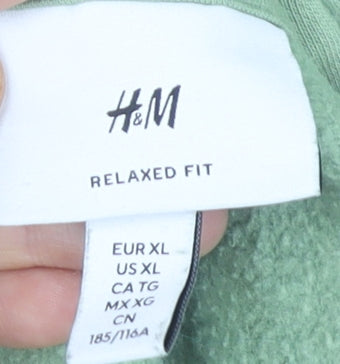 Mens UK Size XL H&M Green Pullover Hoodie
