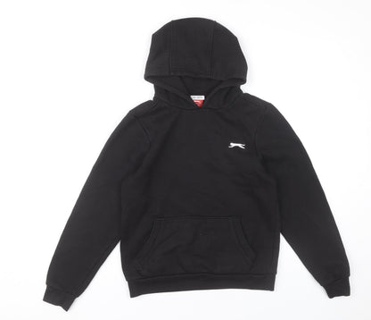 Slazenger Boys Black Pullover Hoodie 13 Years Sports Casual Fleece
