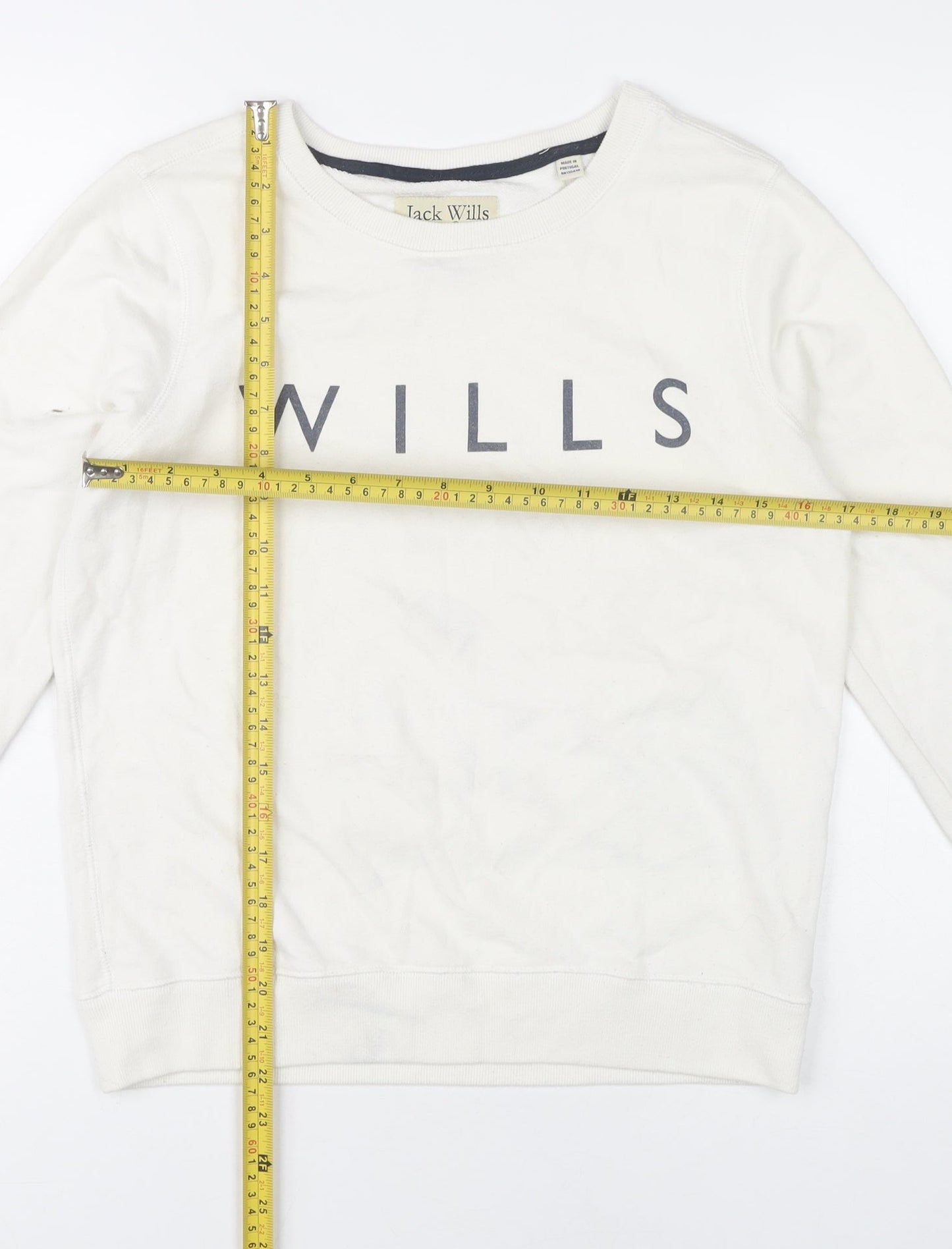 Womens UK Size 10 Jack Wills White Pullover Sweatshirt