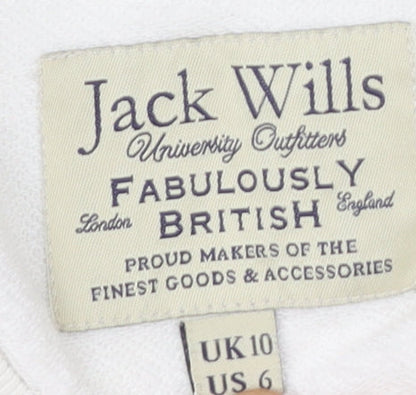 Womens UK Size 10 Jack Wills White Pullover Sweatshirt