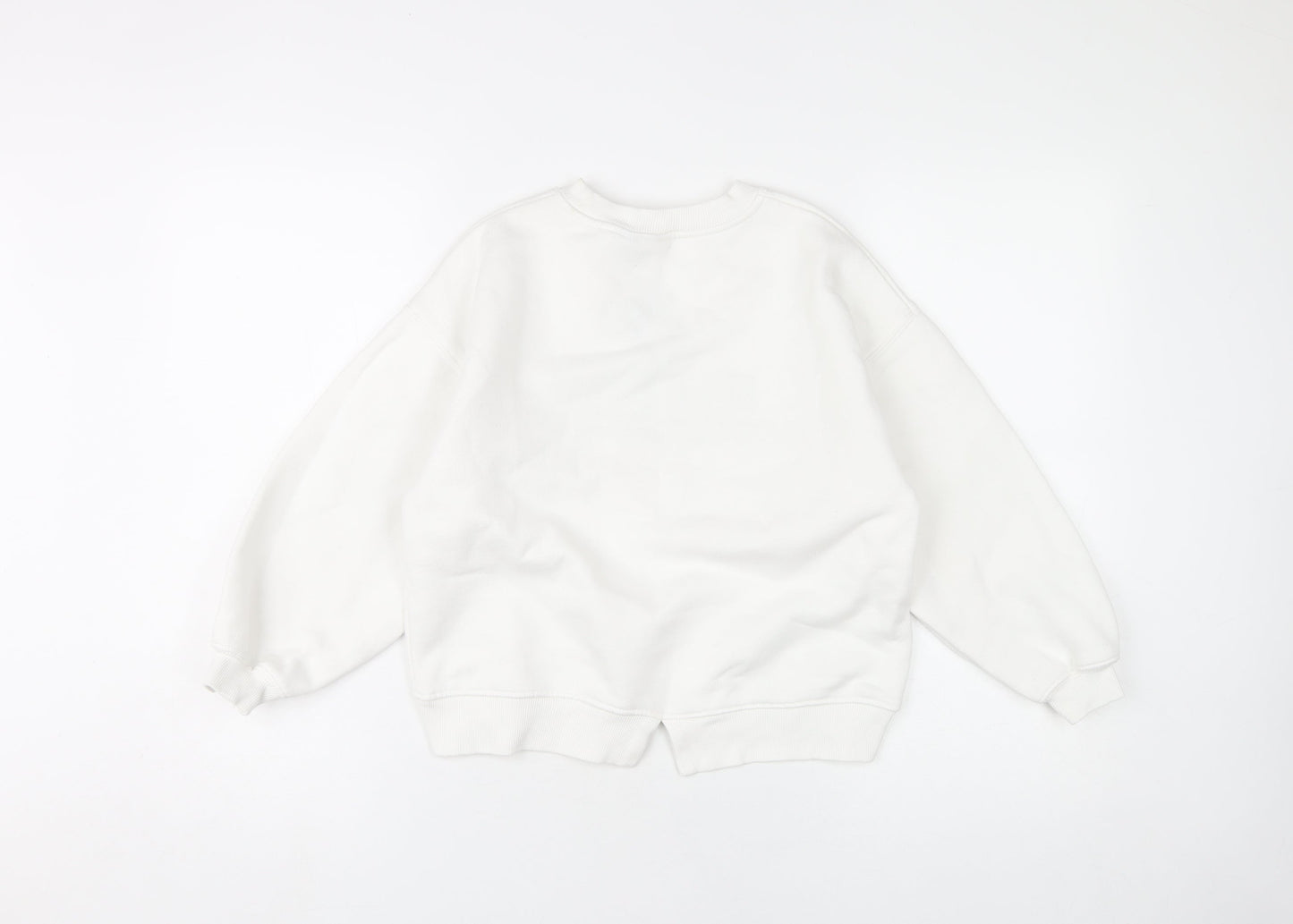 Zara Girls Disney Mickey White Pullover Sweatshirt 10 Years Cotton Blend