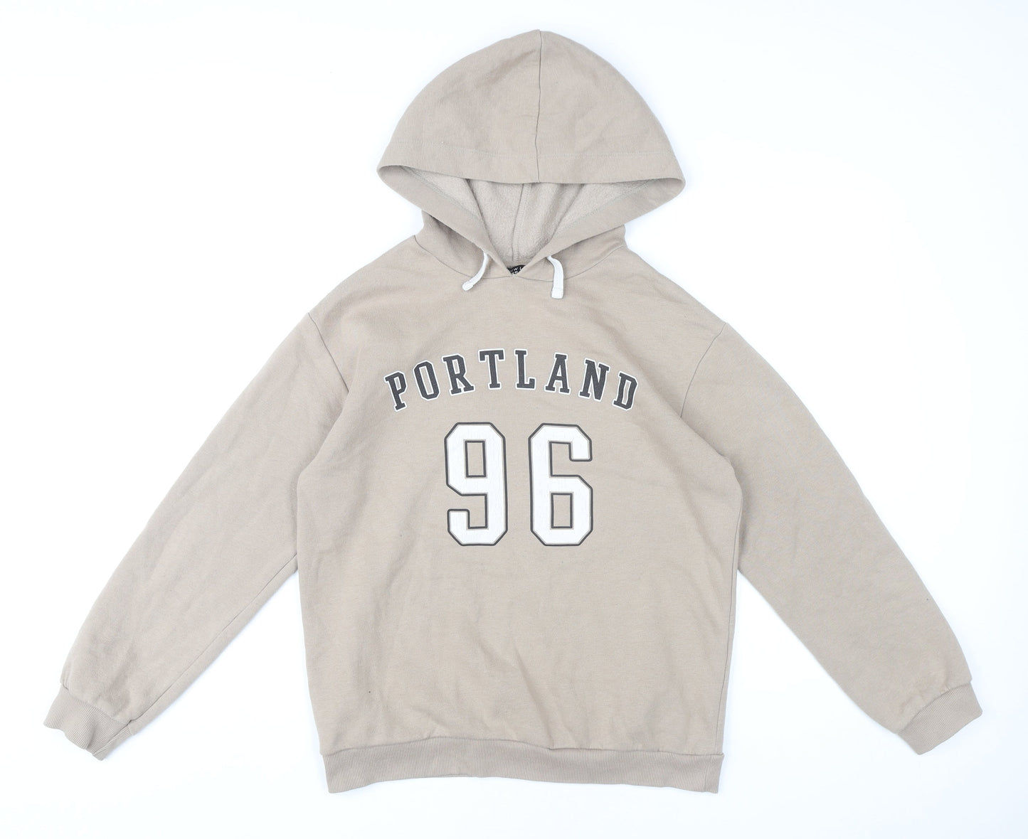 915 Generation Girls Beige Pullover Hoodie Age 12-13 Years Portland Print