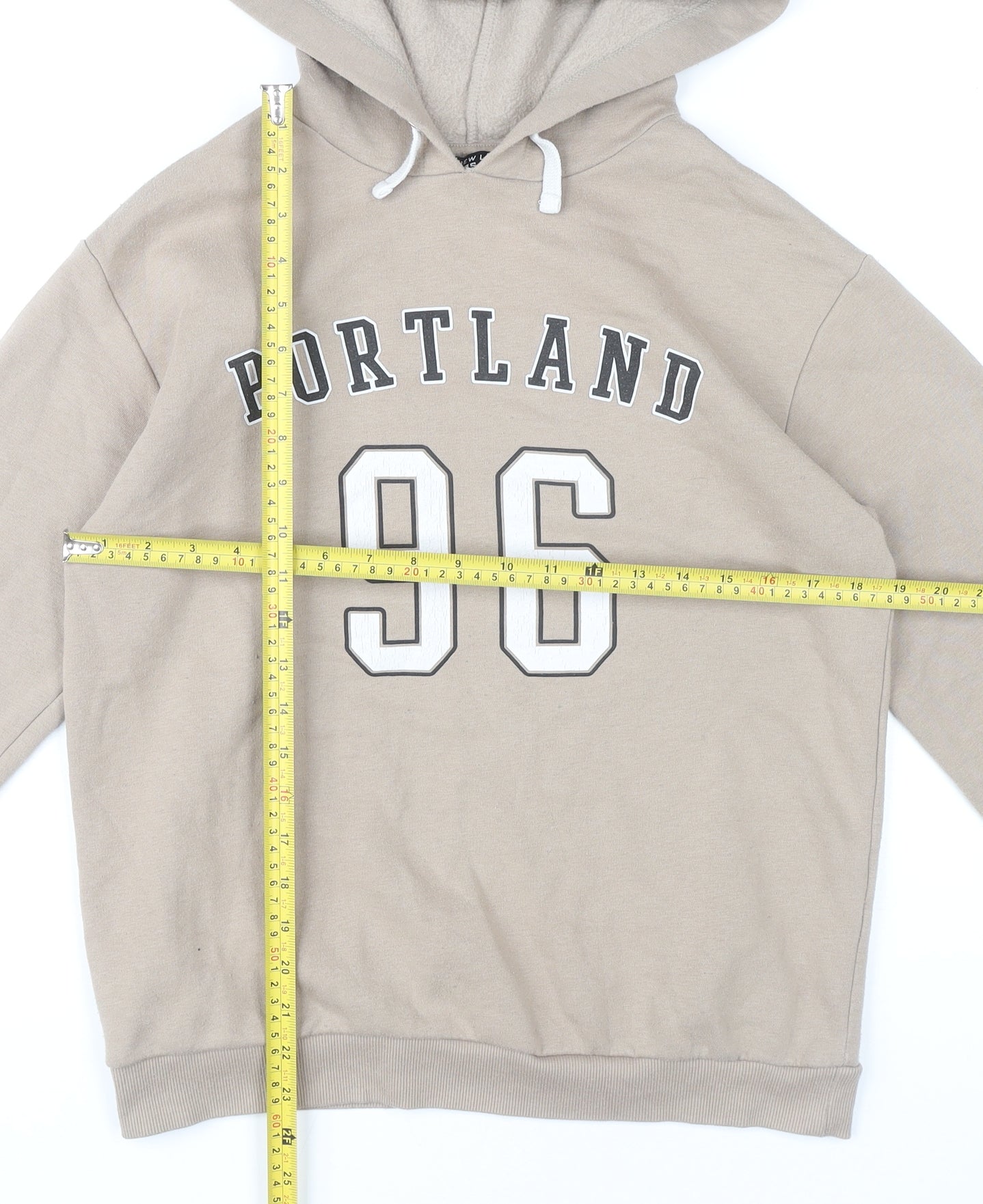 915 Generation Girls Beige Pullover Hoodie Age 12-13 Years Portland Print