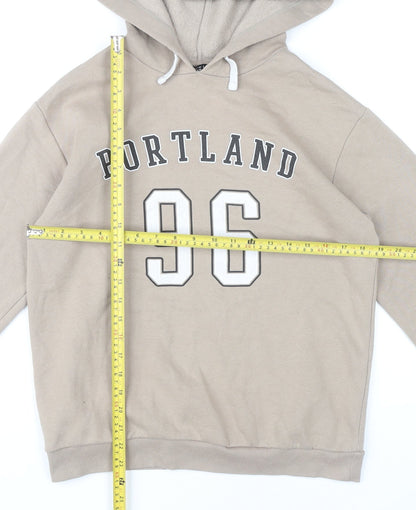 915 Generation Girls Beige Pullover Hoodie Age 12-13 Years Portland Print