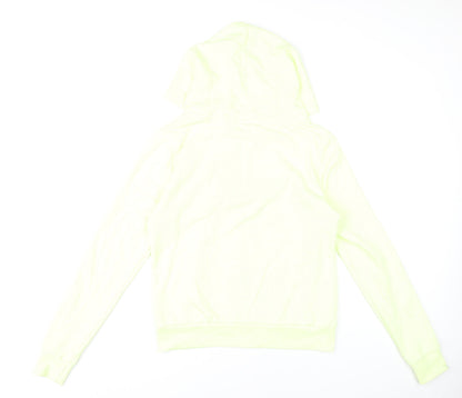 Victoria's Secret PINK Womens Yellow Hoodie Medium Full Zip Logo