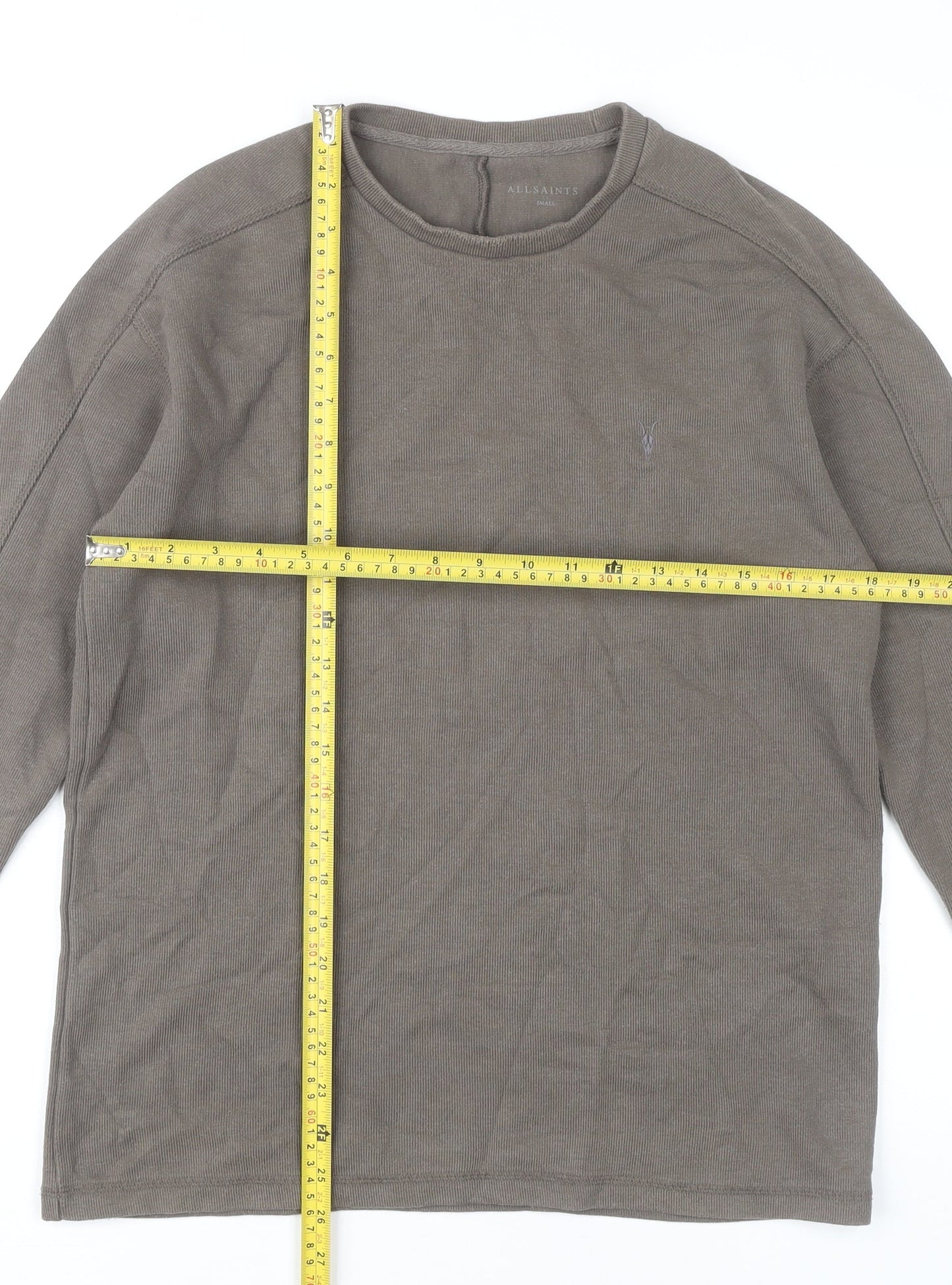 Mens UK Size S AllSaints Brown Pullover Sweatshirt