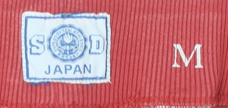 Superdry Womens Red Capri Jogger Trousers Size M Cotton Casual