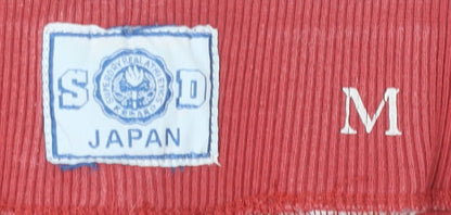 Superdry Womens Red Capri Jogger Trousers Size M Cotton Casual