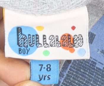 Hullabaloo Boys Grey Pullover Hoodie 7-8 Years NYC Graphic Print Casual