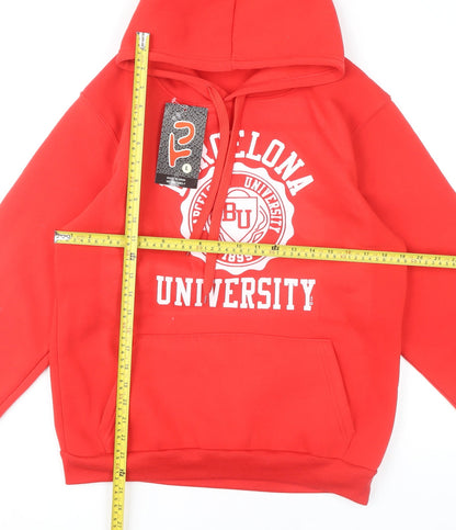 Twin Union Men’s Red Pullover Hoodie L University Graphic