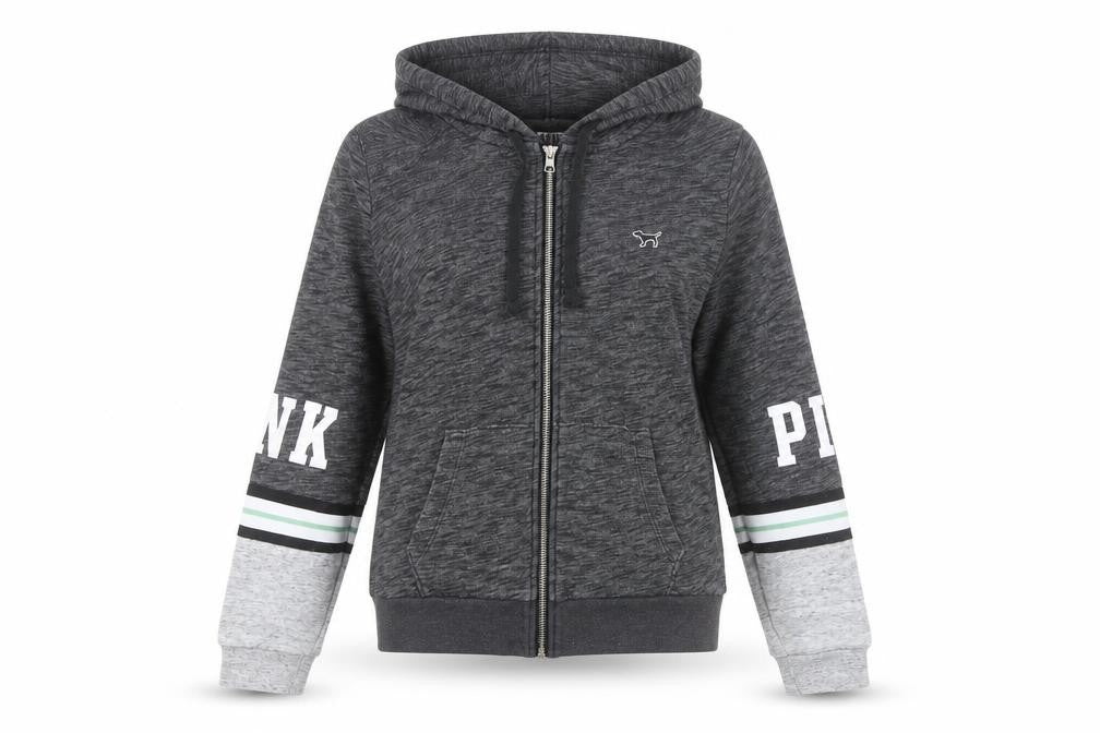 Victoria's Secret PINK Women’s Grey Full Zip Hoodie Size S