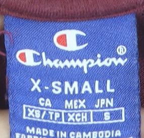 Mens UK Size XS Champion Red Pullover Sweatshirt