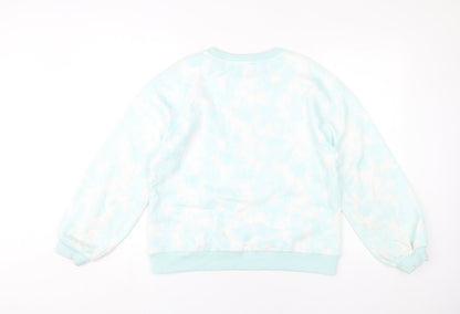 Disney Girls Blue Stitch Sweatshirt 11-12Y Pullover Long Sleeve Casual