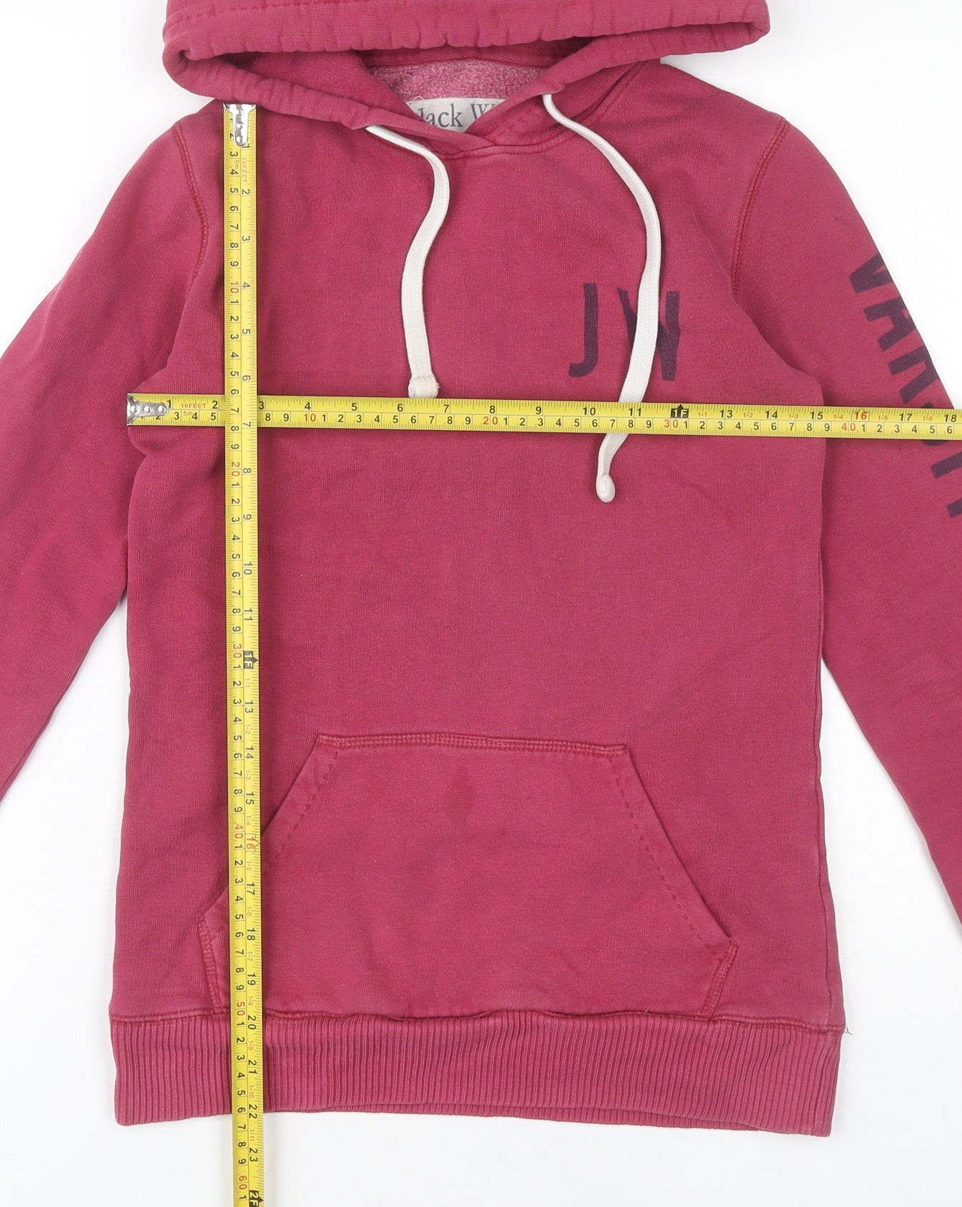 Womens UK Size 6 Jack Wills Pink Pullover Hoodie
