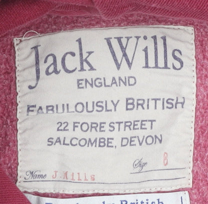 Womens UK Size 6 Jack Wills Pink Pullover Hoodie