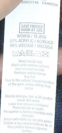 Topman Men’s Blue Check Crew Neck Jumper Pullover Size M Regular Fit