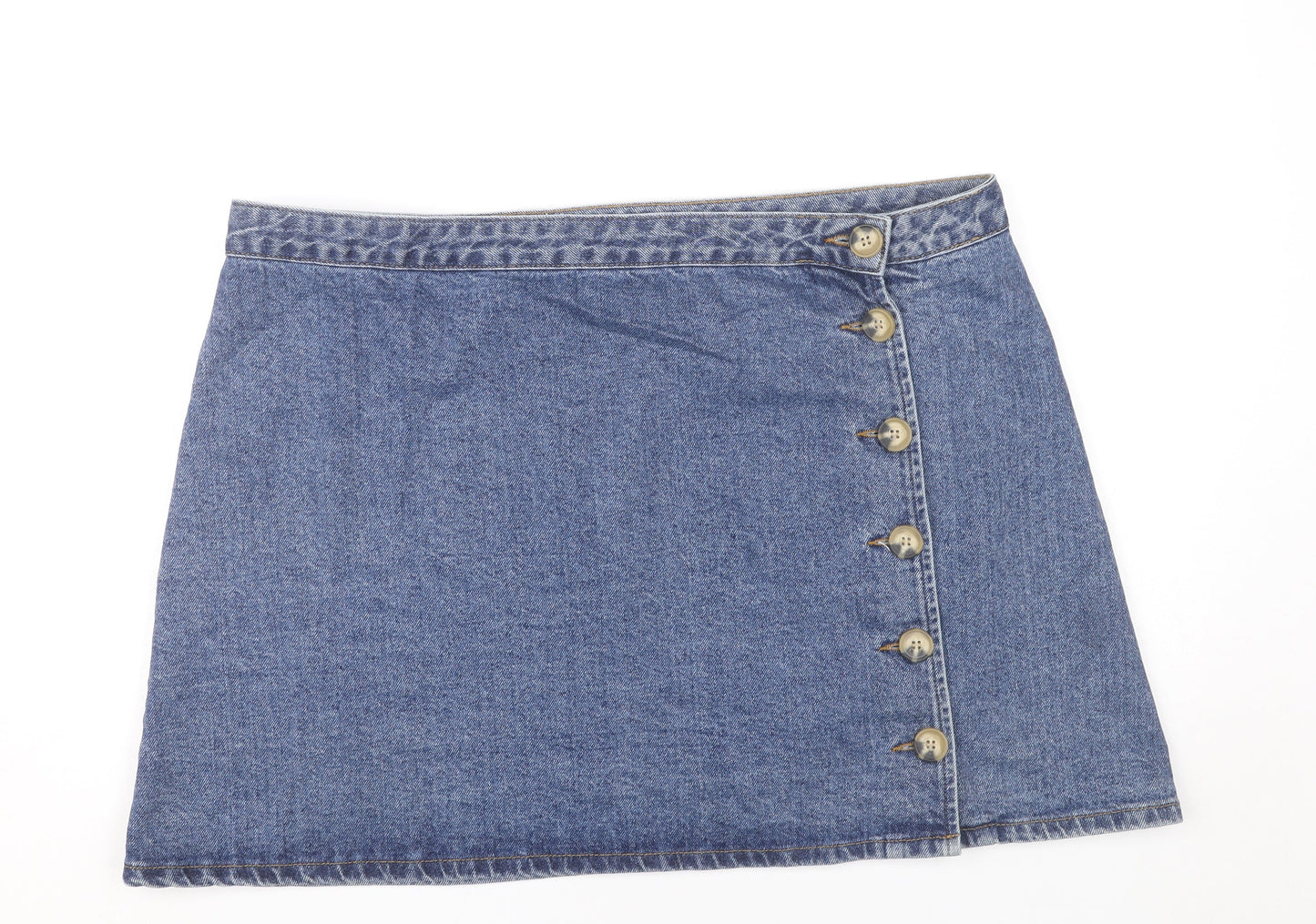 ASOS Women’s Blue Denim A-Line Button Skirt Size 20