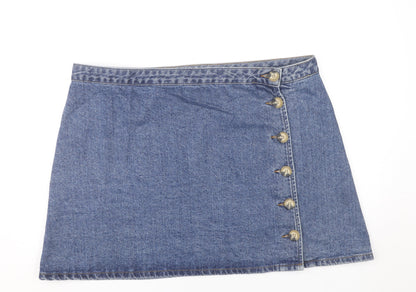 ASOS Women’s Blue Denim A-Line Button Skirt Size 20