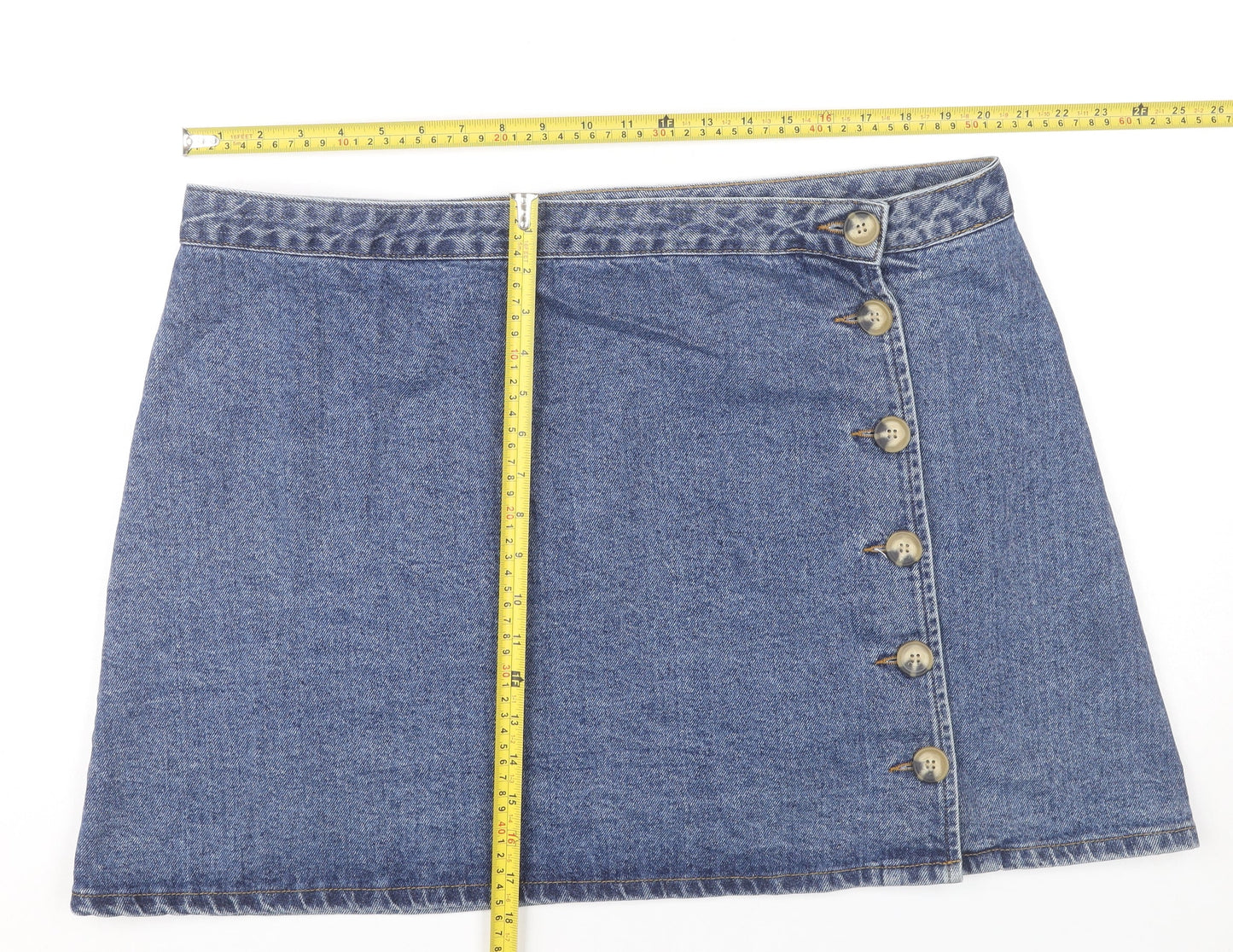 ASOS Women’s Blue Denim A-Line Button Skirt Size 20