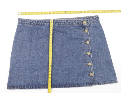 ASOS Women’s Blue Denim A-Line Button Skirt Size 20
