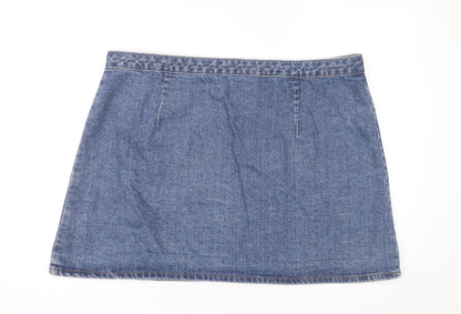 ASOS Women’s Blue Denim A-Line Button Skirt Size 20