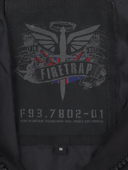Mens UK Size M Firetrap Black Quilted Coat
