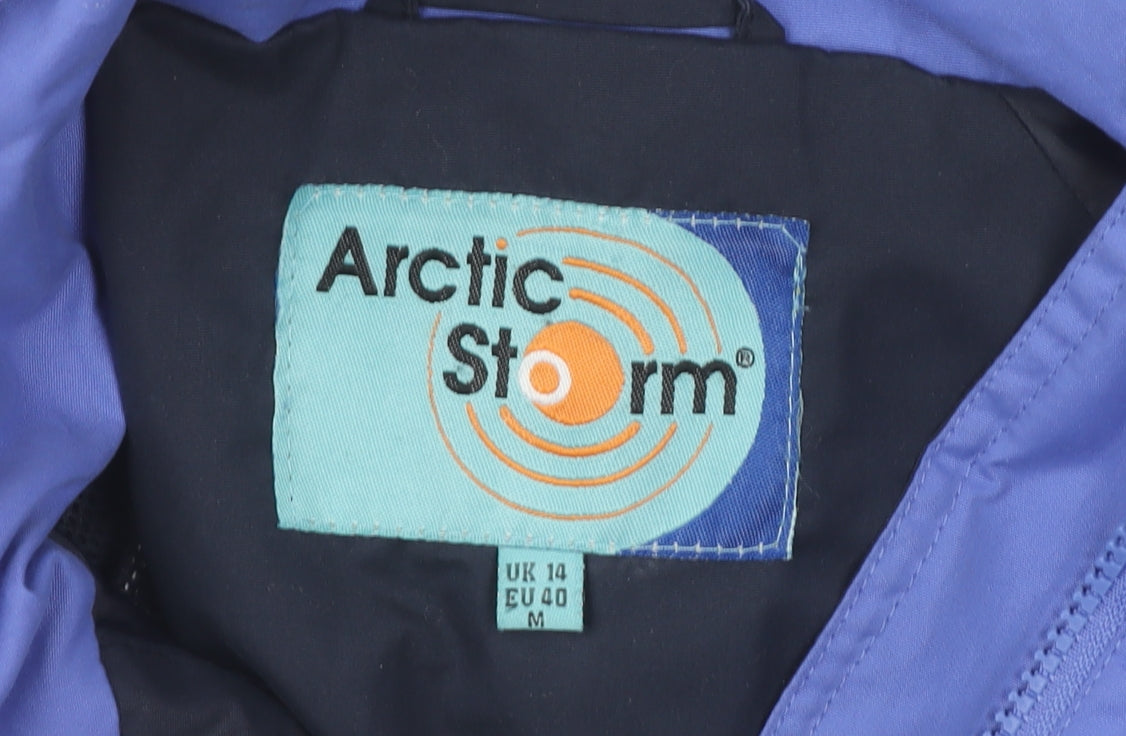 Arctic Storm Womens Blue Size 14 Rain Coat Jacket Waterproof Hooded