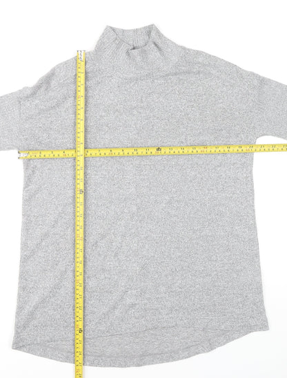Marks and Spencer Women’s Grey Size 8 Roll Neck Tunic Jumper