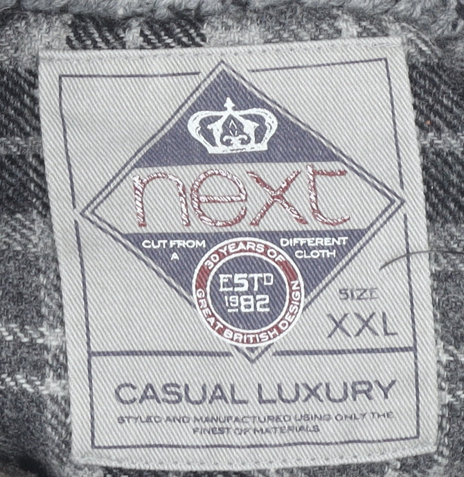 Next Men’s Brown 2XL Cable Knit Pullover Jumper High Neck