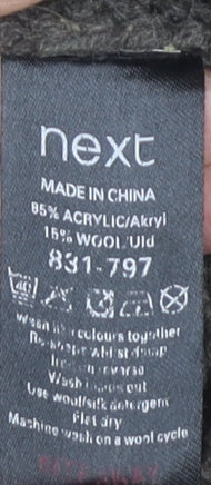 Next Men’s Brown 2XL Cable Knit Pullover Jumper High Neck