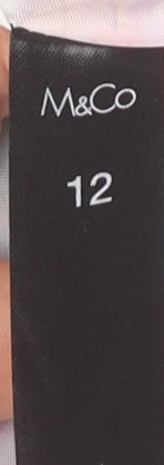 M&Co Women’s Blue Open Front Blazer Jacket Size 12