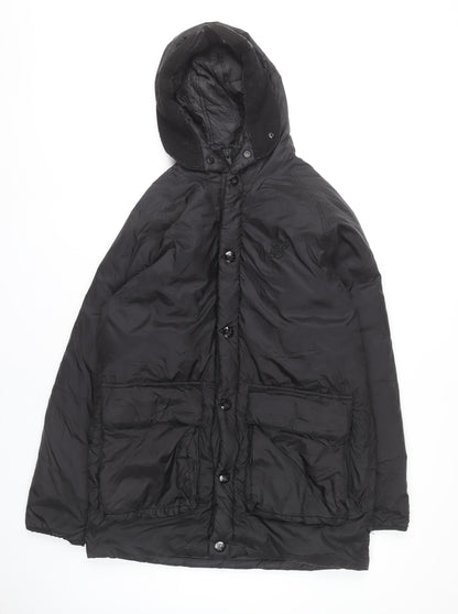 Mens UK Size M SikSilk Black Puffer Jacket