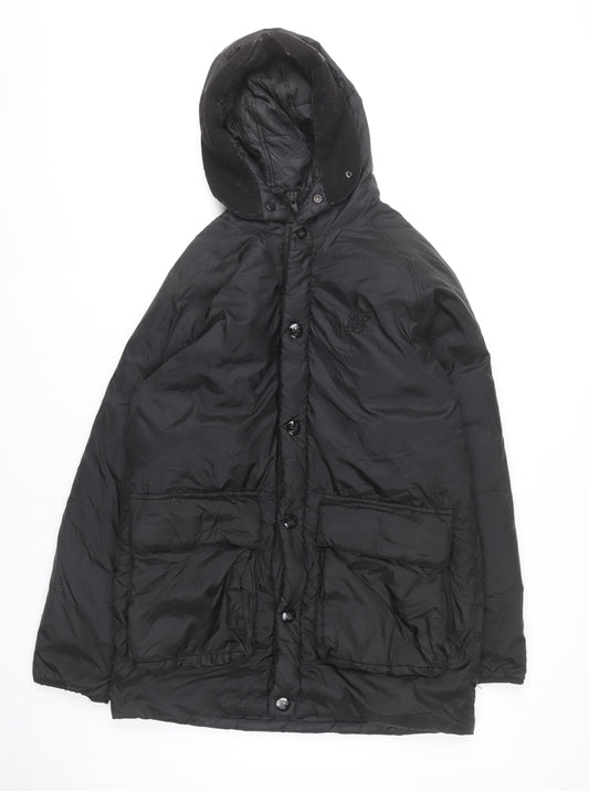 Mens UK Size M SikSilk Black Puffer Jacket