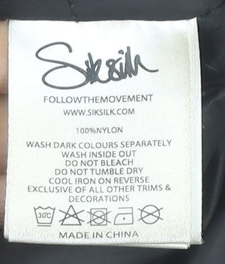 Mens UK Size M SikSilk Black Puffer Jacket